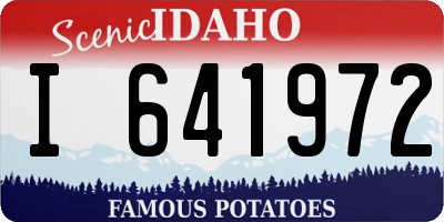 ID license plate I641972