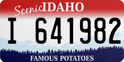 ID license plate I641982