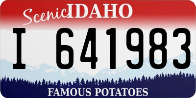 ID license plate I641983