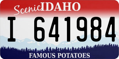 ID license plate I641984