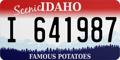 ID license plate I641987