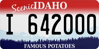 ID license plate I642000