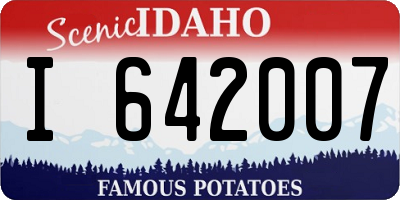 ID license plate I642007