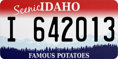 ID license plate I642013