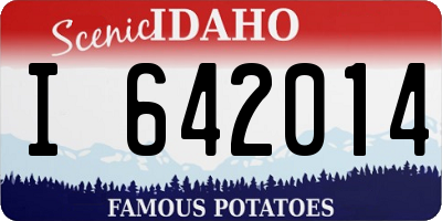 ID license plate I642014