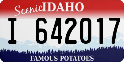ID license plate I642017
