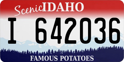 ID license plate I642036