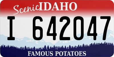 ID license plate I642047