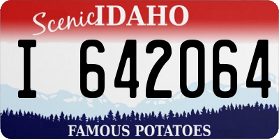 ID license plate I642064