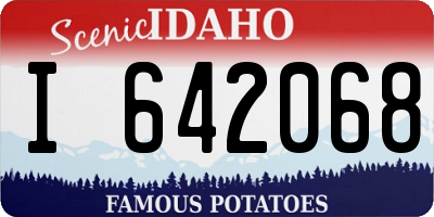 ID license plate I642068