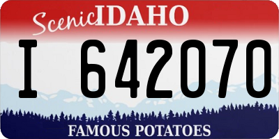 ID license plate I642070