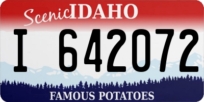 ID license plate I642072
