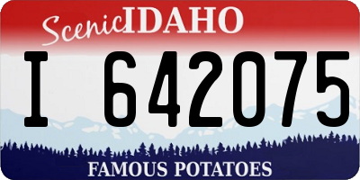 ID license plate I642075