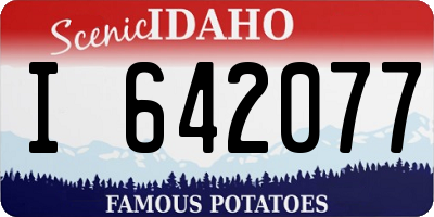 ID license plate I642077