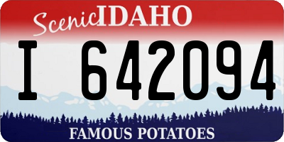 ID license plate I642094