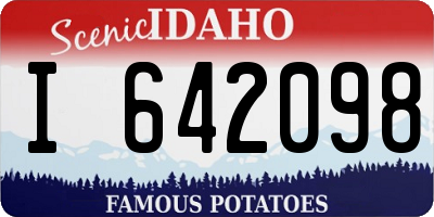 ID license plate I642098
