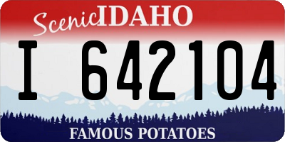 ID license plate I642104