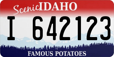 ID license plate I642123