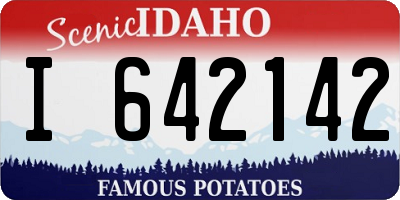 ID license plate I642142