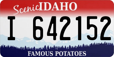 ID license plate I642152