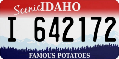 ID license plate I642172