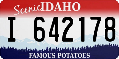 ID license plate I642178