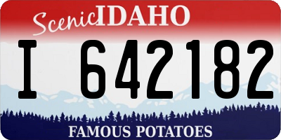 ID license plate I642182