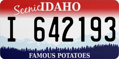 ID license plate I642193