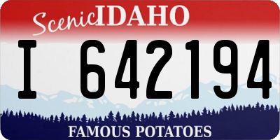 ID license plate I642194