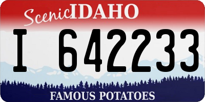 ID license plate I642233