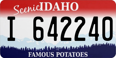 ID license plate I642240