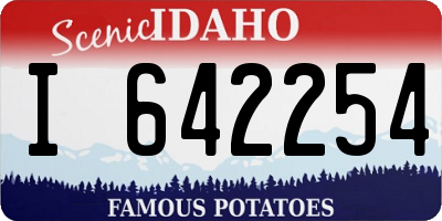 ID license plate I642254