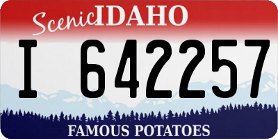 ID license plate I642257