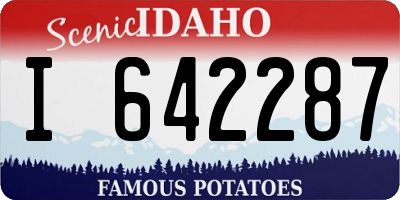 ID license plate I642287