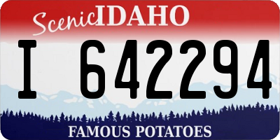 ID license plate I642294