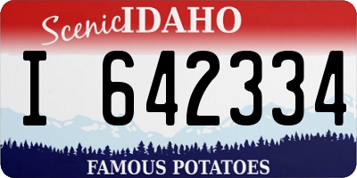 ID license plate I642334