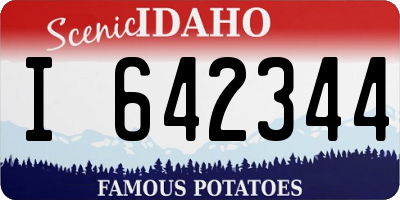 ID license plate I642344