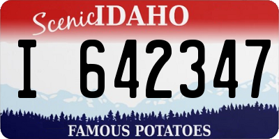 ID license plate I642347