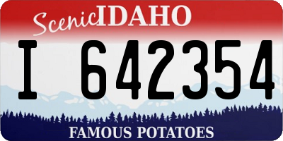 ID license plate I642354