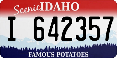 ID license plate I642357