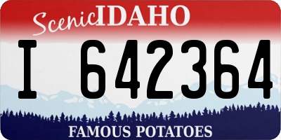 ID license plate I642364