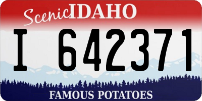 ID license plate I642371