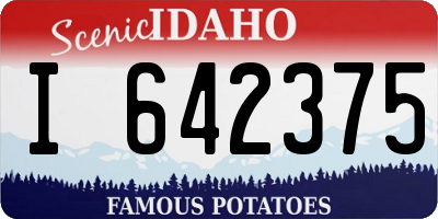 ID license plate I642375