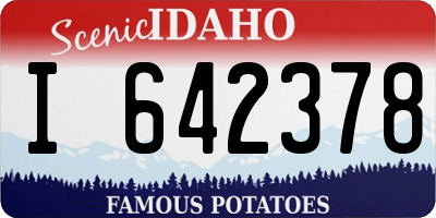 ID license plate I642378