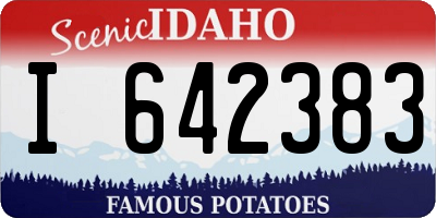 ID license plate I642383