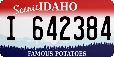 ID license plate I642384