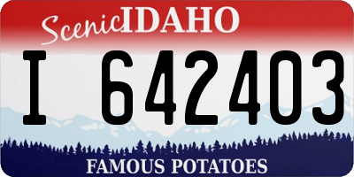ID license plate I642403