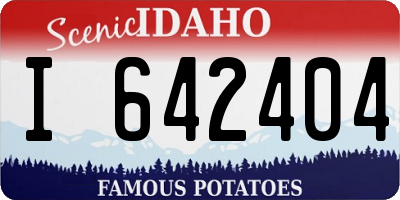 ID license plate I642404