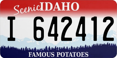 ID license plate I642412