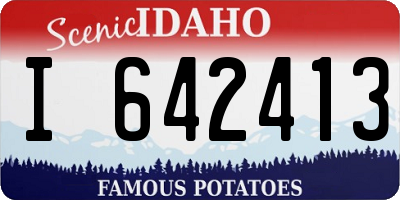 ID license plate I642413
